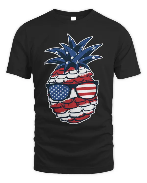 Pineapple Patriotic Citizen Summer Patriot Patriotic Apparel American Flag Fruit