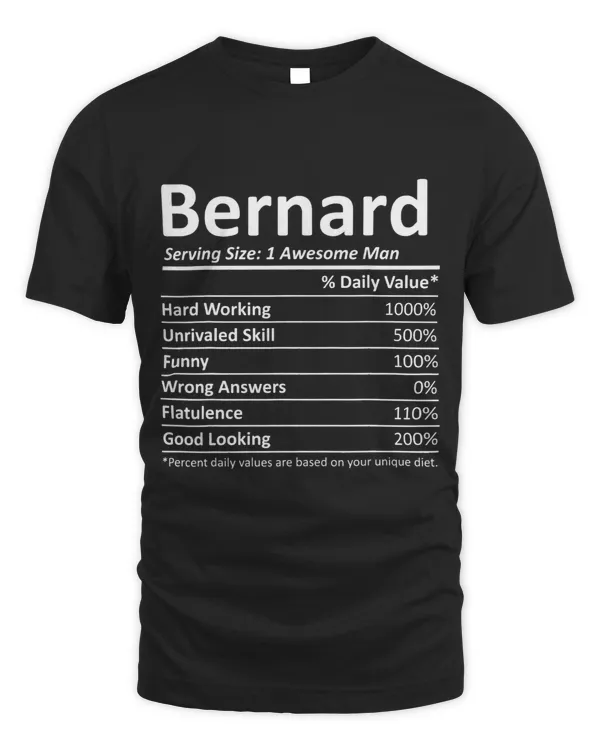 BERNARD Nutrition Funny Birthday Personalized Name Gift Idea
