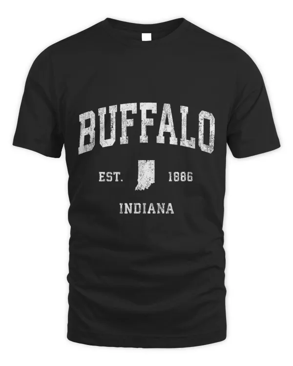 Buffalo Indiana IN Vintage Athletic Sports Design