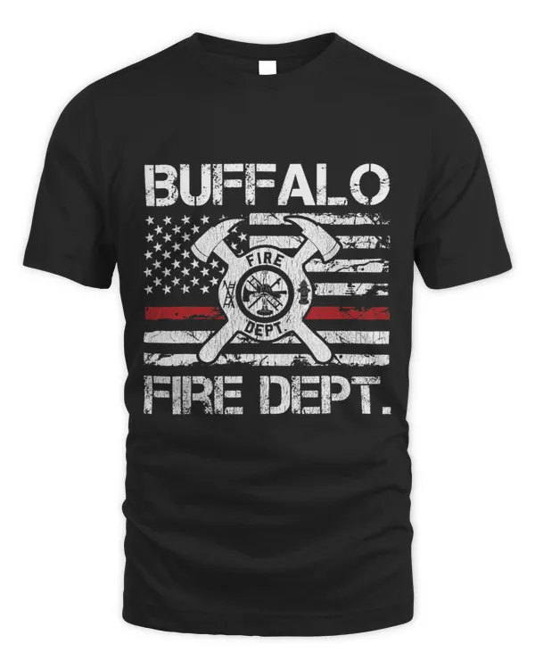 Buffalo New York Fire Department Thin Red Line Logo