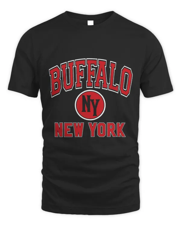 Buffalo New York NY Varsity Style Red Print