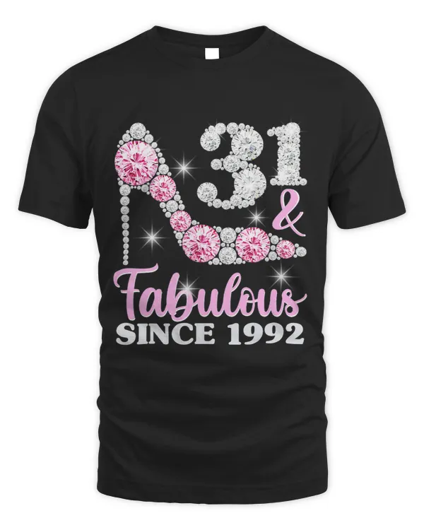 31st Birthday Shirts For Women 31 And Fabulous Since 1992