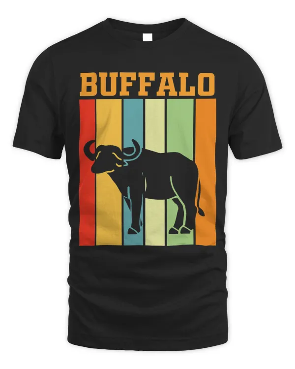 buffalo Shadow silhouette in Retro Colors