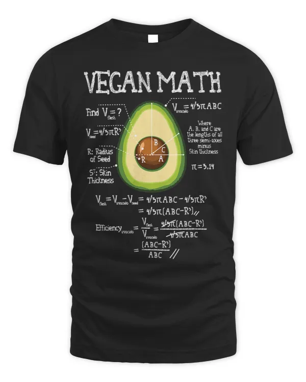 Funny Avocado Math Shirt Vegan Math Teacher