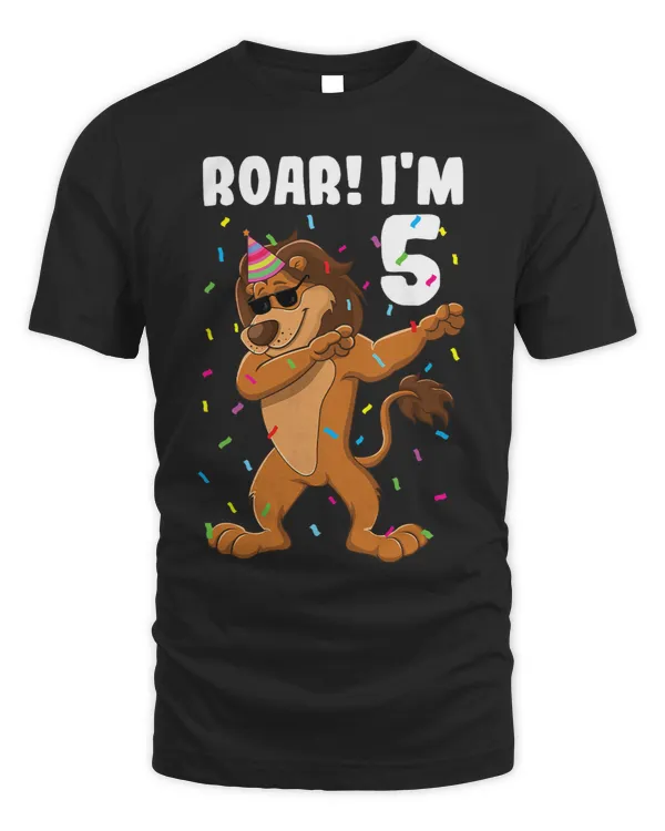 5th Birthday Lion Boy Roar Im 5 Years