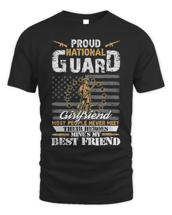 Proud Army National Guard Girlfriend Flag Shirt U.S Military 33