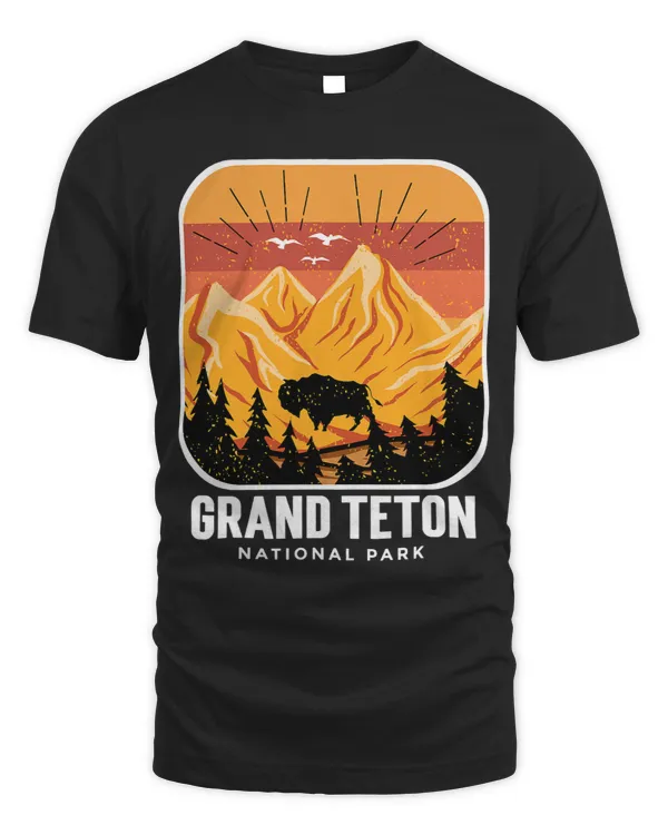 Grand Teton National Park Wyoming Buffalo Camping Souvenir