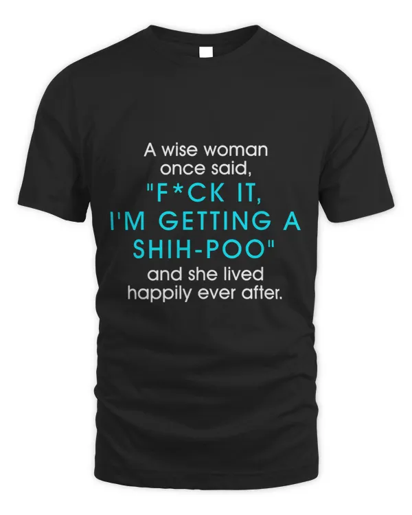 A Wise Woman Getting a Shih poo Dog