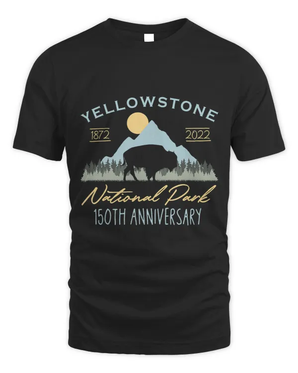 Camping Bison Yellowstone National Park 150th Anniversary
