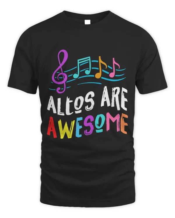 Alto Altos Awesome Colorful Musical Note Choir Chorus Gift