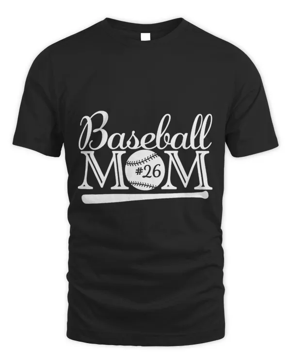 Baseball 26 Jersey Mom Favorite Player Shirts Mothers Day