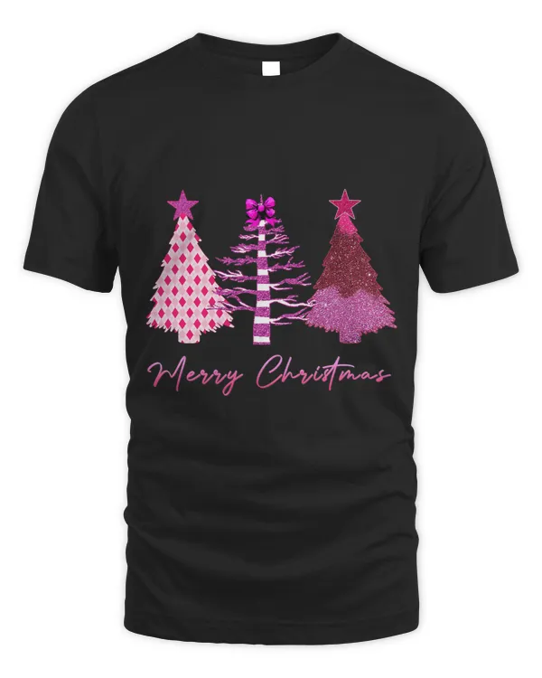 merry Christmas womens pink tree christmas leopard 27