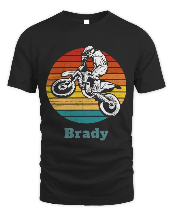Brady Boys Personalized Dirt bike Motorbike Vintage Sunset
