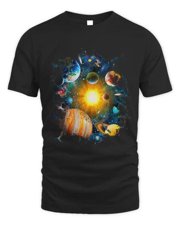 Solar System Planets Outer Space Astronaut