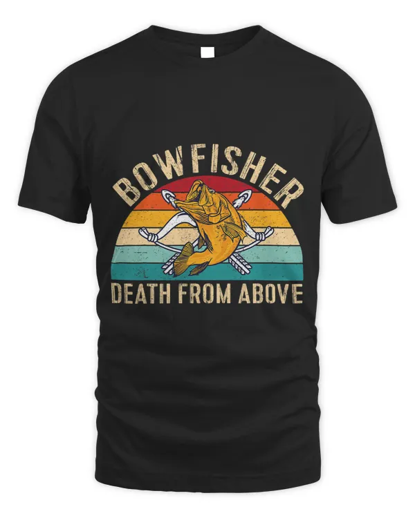 Bowfisher Death from Above Retro Vintage Bowfishing Lover