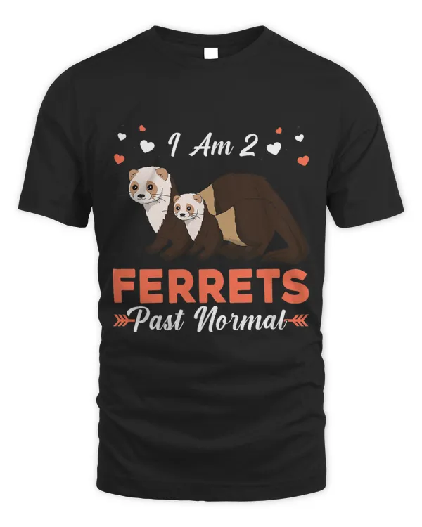 I Am 2 Ferrets Past Normal Funny Pet Ferret Lover Girls