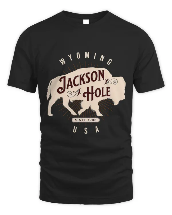 Jackson Hole Wyoming Buffalo Nature Outdoors Vintage