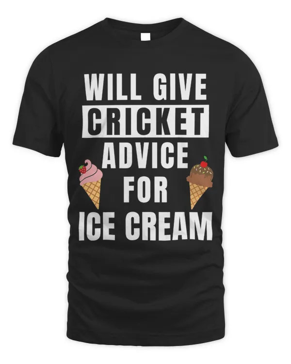Cricket Advice For Ice Cream Sport Coaching Funny Cricket