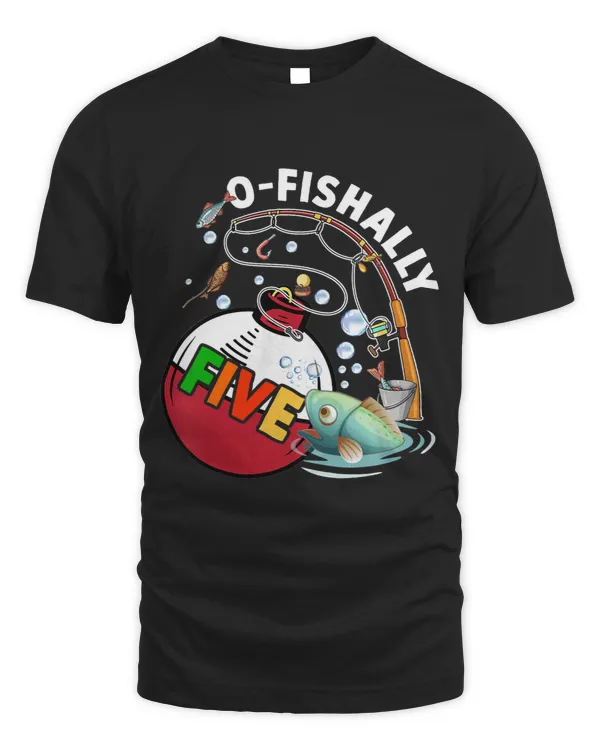 Kids Kids 5th Bday Fishing Theme For Boys And Girls OFishally 5