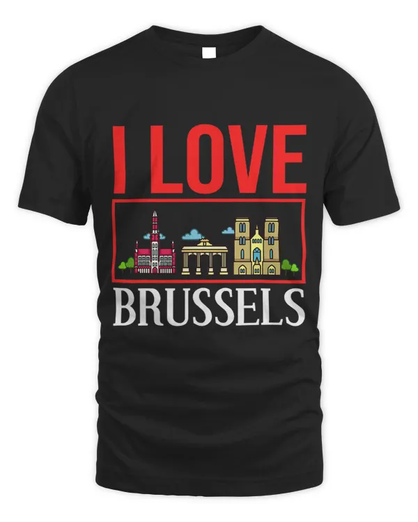 Brussels Belgium City Skyline Map Travel 3