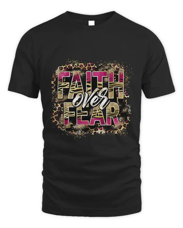 Leopard Faith Over Fear Christian Saying Religious Quote