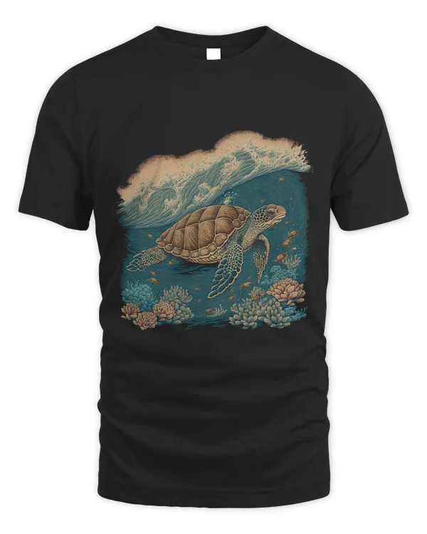 Surrealism Japanese Painting Sea Turtle
