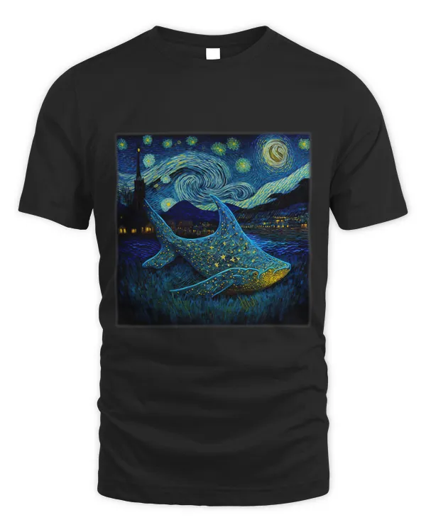 Surrealism Starry Night Aesthetic Angel Shark