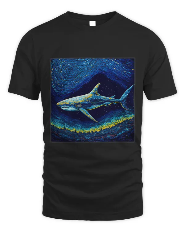 Surrealism Starry Night Caribbean Reef Shark