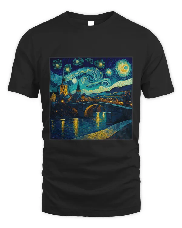 Surrealism Starry Night Charles Bridge