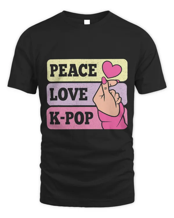 Cute Peace Love KPop Music Lover Korean Pastel Pink K Pop