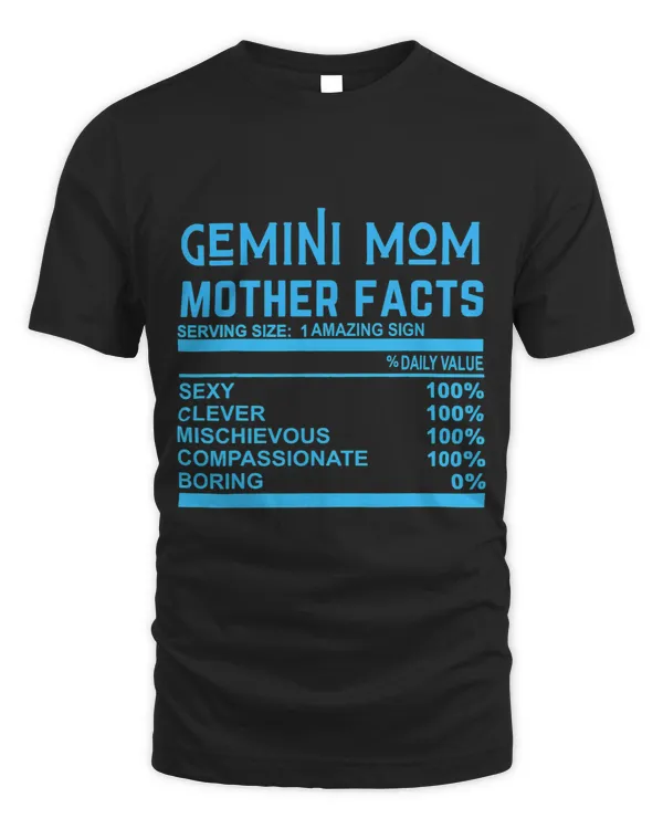 Gemini Mom Nutritional Facts May June Mother Funny Women Fun