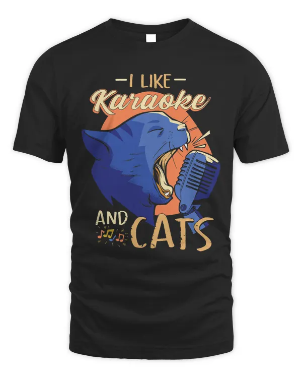 I like karaoke and cats Funny Cat Music Singer Karaoke