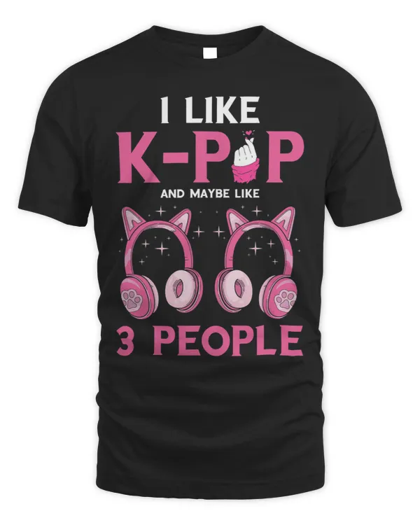 I Like KPop 3 People Korean Music KPop Music Headphone