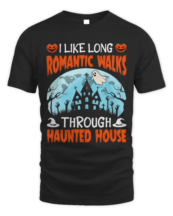 I Like Long Romantic Walks Funny Halloween
