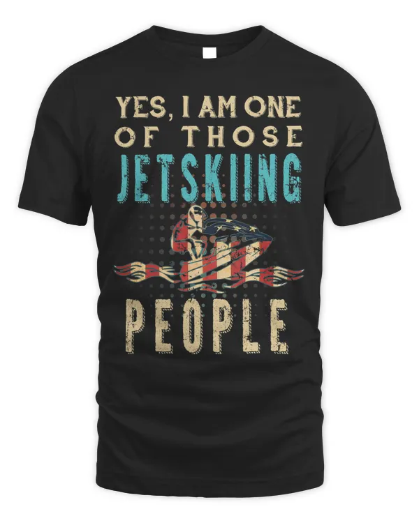 Jetskiing Funny Quote Hobbies Swimming Us Flag Vintage