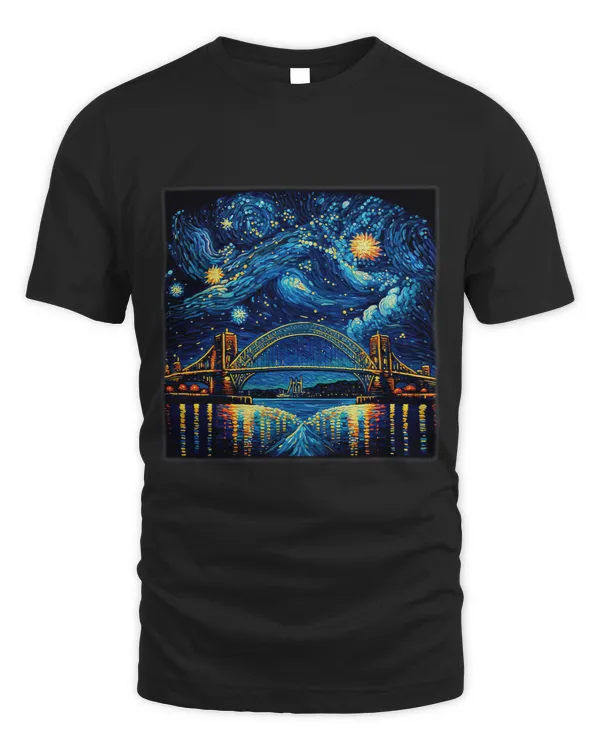 Surrealism Starry Night Sydney Harbour Bridge 1