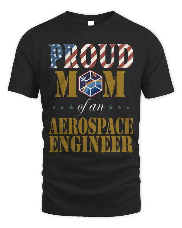 Vintage Flag American Proud Mom of an Aerospace Engineer