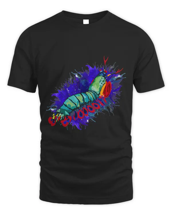Rainbow Peacock Mantis Shrimp Blue Splash Marine Lover Gift