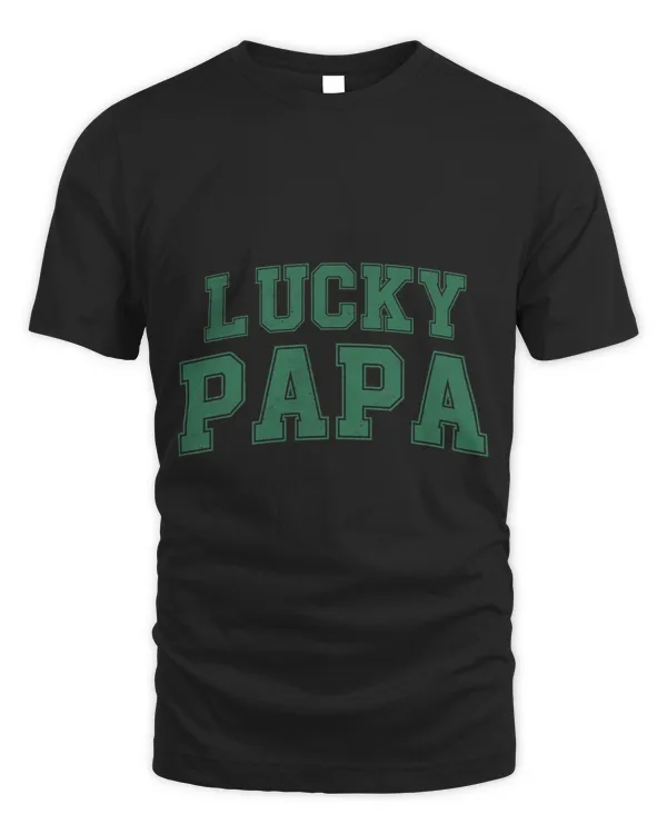 Lucky Papa Dad Green Buffalo Plaid St Patricks Day Matching