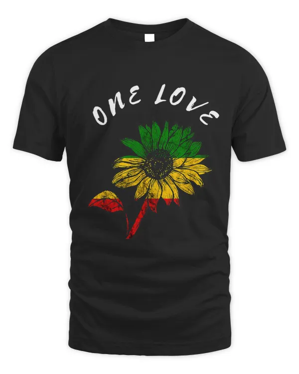 Rasta Reggae Sunflower Rastafarian Jamaica Flower One Love