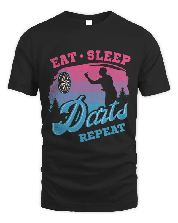 Darts sports eat sleep repeat retro aesthetic art