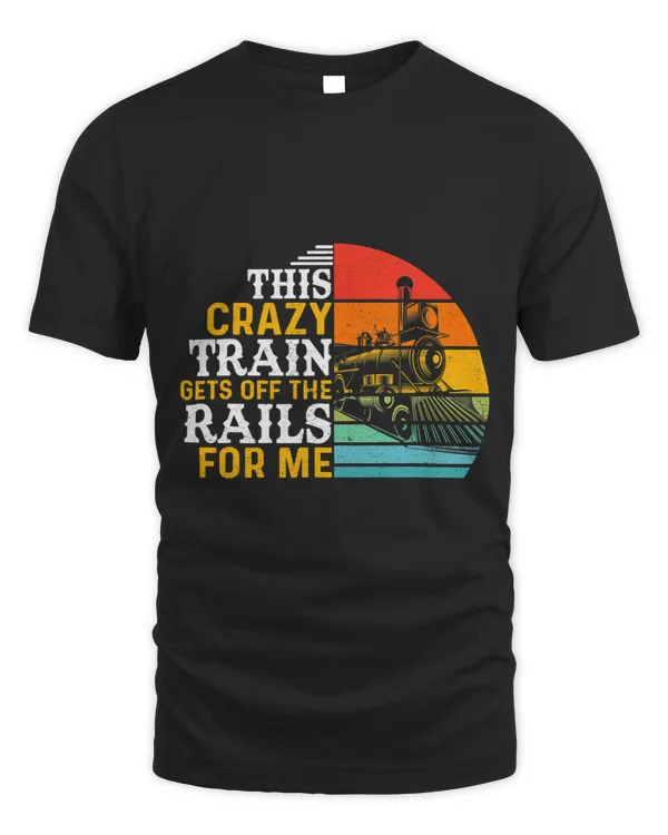Train Gets Off Funny Trains Lover Engineer Railroad Graphic