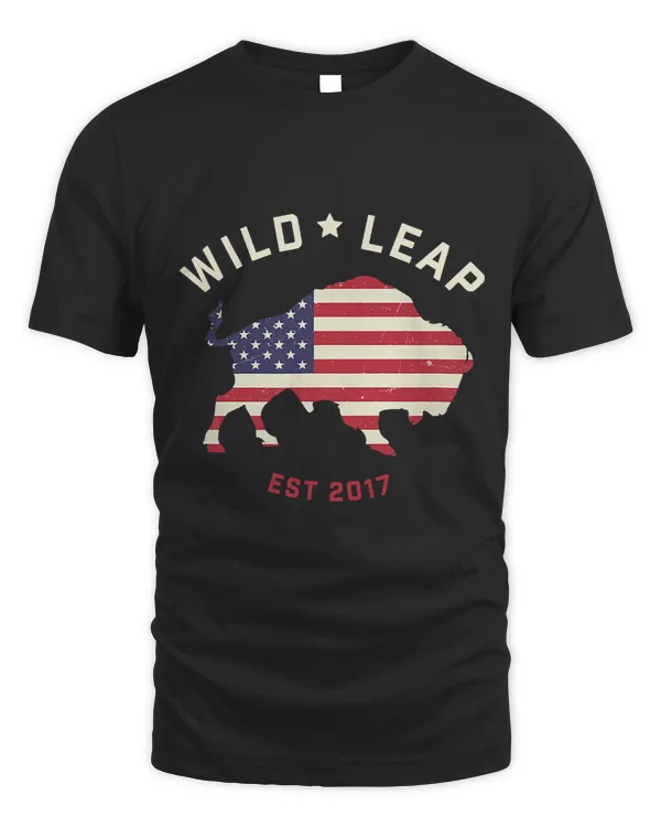 Stars Stripes American Flag Wild Leap Buffalo
