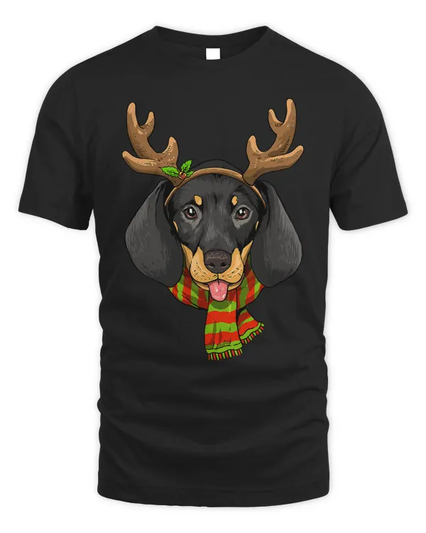 Wiener Christmas Badger Dog Santa Clause Reindeer Xmas126 Dachshund Doxie