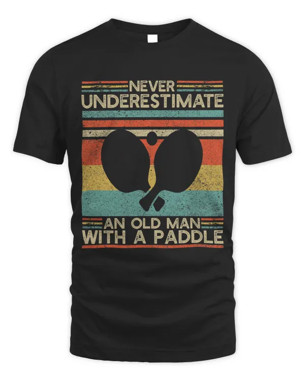 Old Man With a Paddle Ping Pong Dad Table Tennis Player