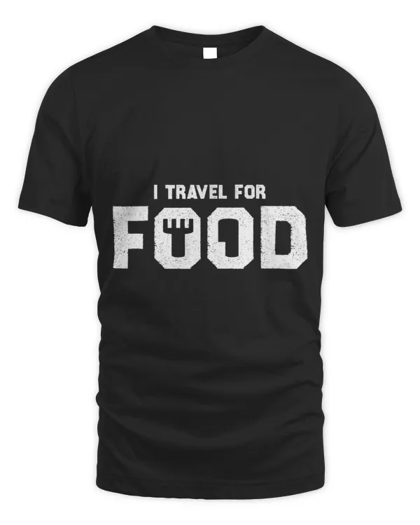 I Travel For Food Quote Funny Eating For Blogger Retro Food