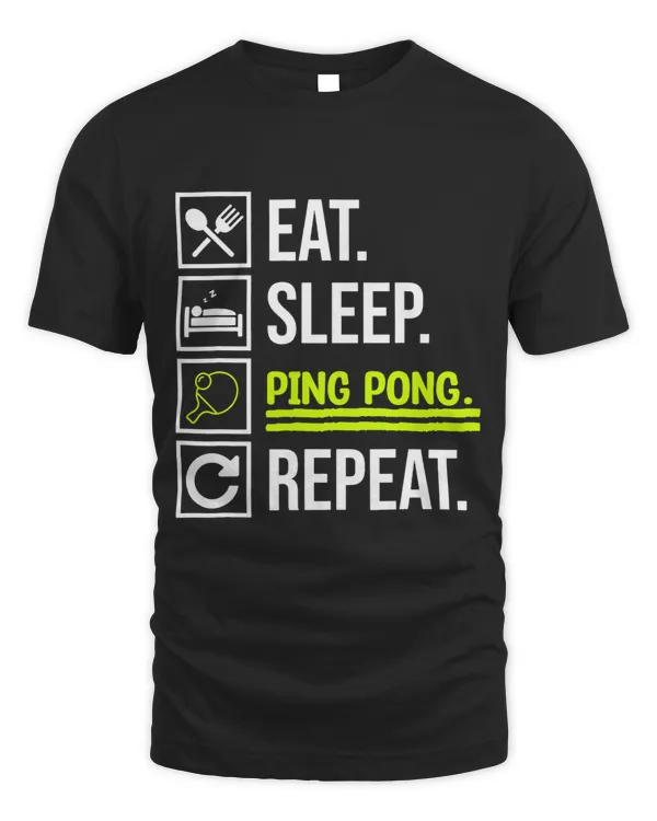 Eat Sleep Ping Pong Table Tennis Player Coach Expert Graphic