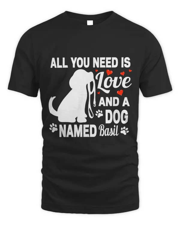 Personalized Dog Name Basil Cute Dog Pet Lover