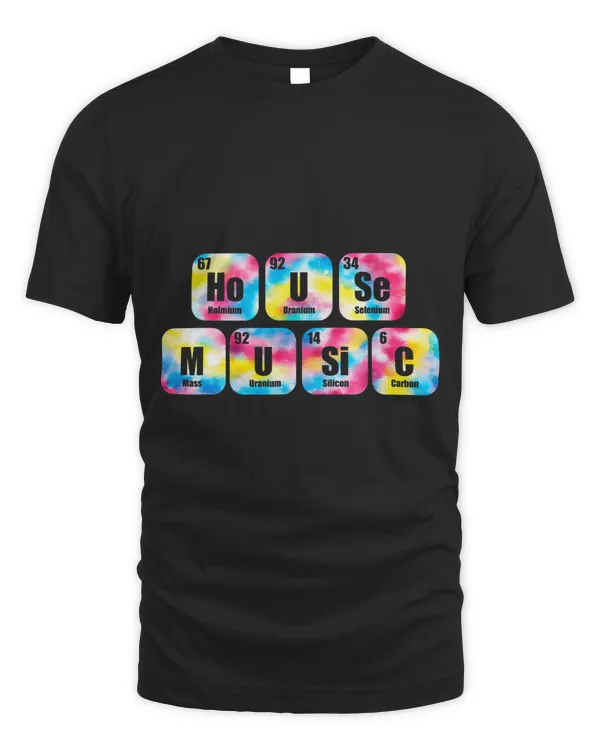 Tie Dye Periodic Table Chemical Elements House Music DJ 3