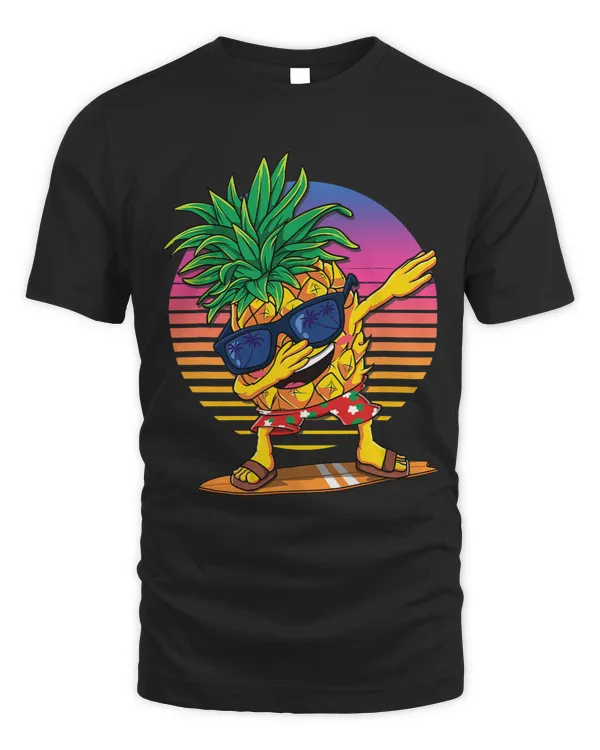 Dabbing Pineapple Vintage Beaches Hawaii Surfing Summer